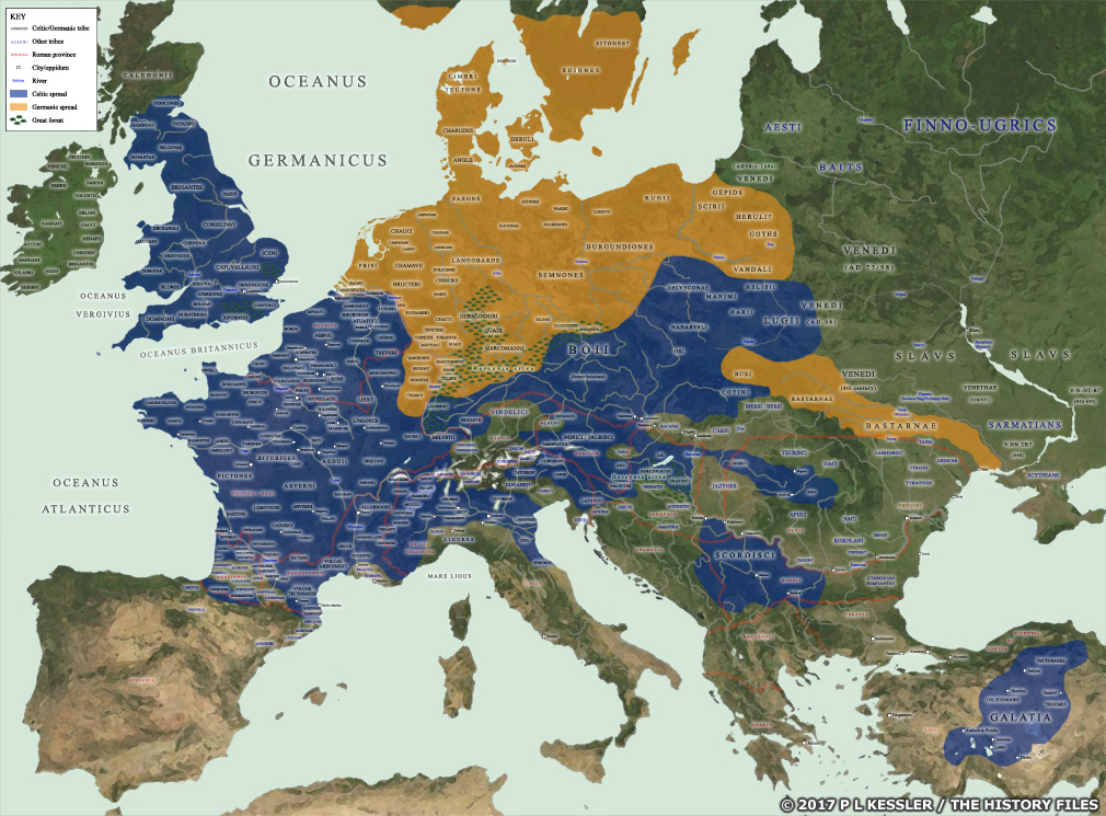 «карта племен европы 395г?»
