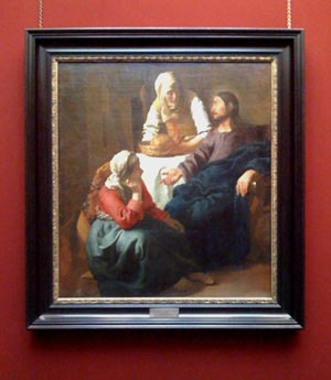 Христос Йоханнеса Вермеера в доме Марфы и Марии с рамой
