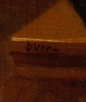 Подпись Йоханнеса Вермеера Христа в доме Марфы и Марии